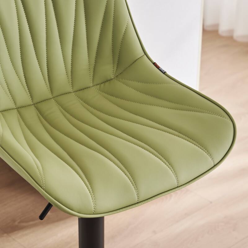 Swivel Upholstered Bar Stools Set of 2, Height Counter Stools