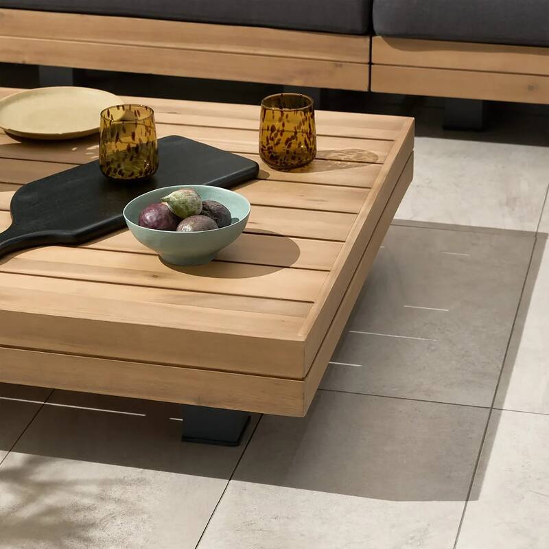 Poly & Bark Celenza 98" Outdoor/Patio Modular Corner Sectional Set with Coffee Table