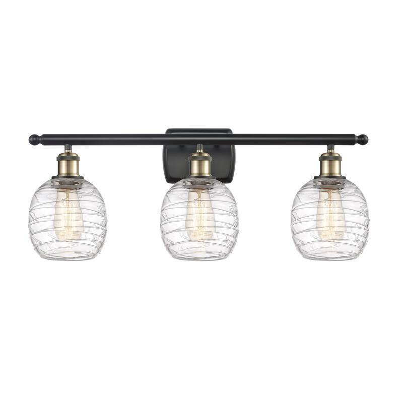 Innovations Lighting Belfast 3 Light 26" Bath Vanity Light - Black Antique Brass