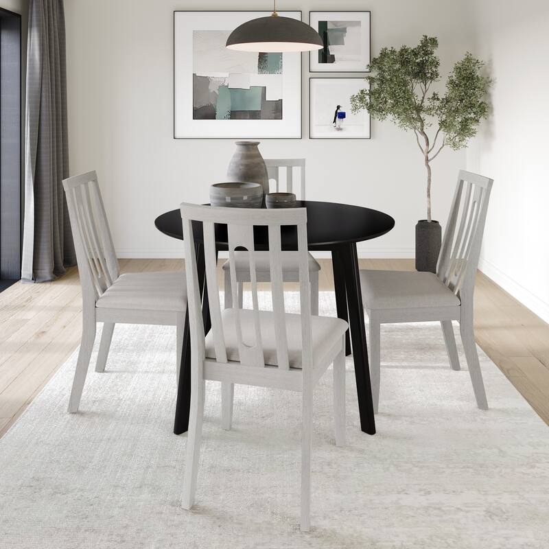 CraftPorch Contemporary 4-Piece Chair and Round Table Dining Set
