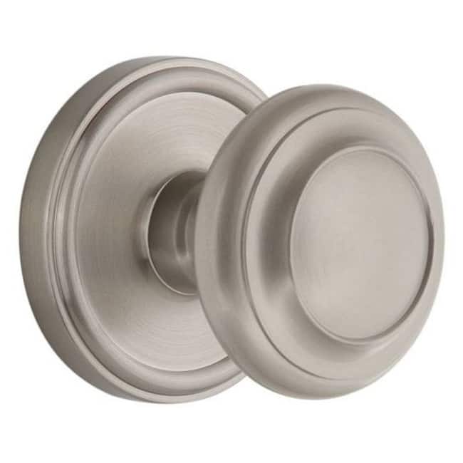 Grandeur Georgetown Solid Brass Rose Dummy Door Knob Set with