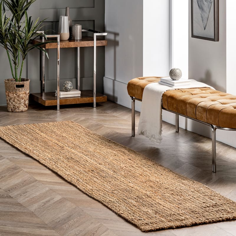 Nuloom Ashli Solid Farmhouse Jute Area Rug
