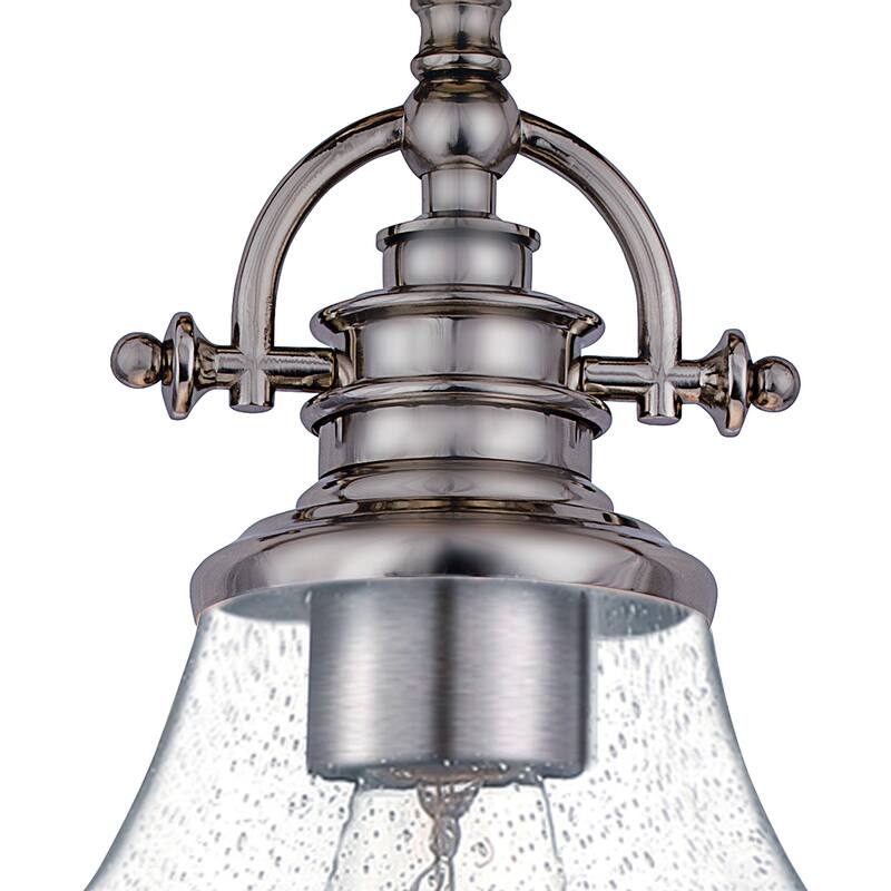 Quoizel Grant Brushed Nickel Steel 1-light Semi-Flush Mount
