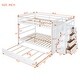 preview thumbnail 5 of 13, Simple Full over Full Bunk Bed With Trundle And Staircase,Storage Drawers