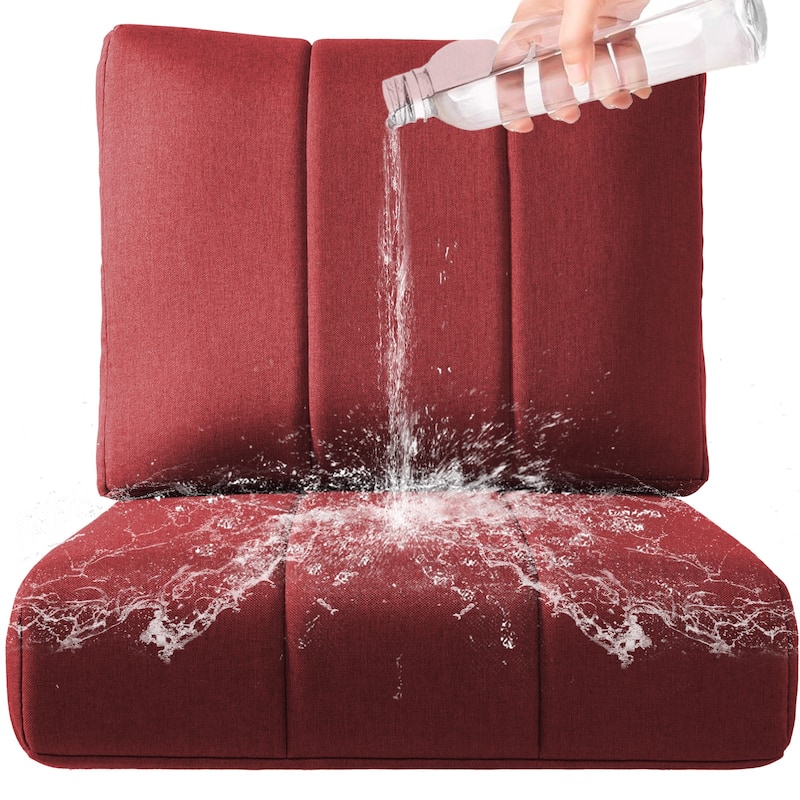 Ivora 24" W x 24" D x 6" T Water & Fade Resistant Outdoor Lounge Chair Replacement Cushion Set