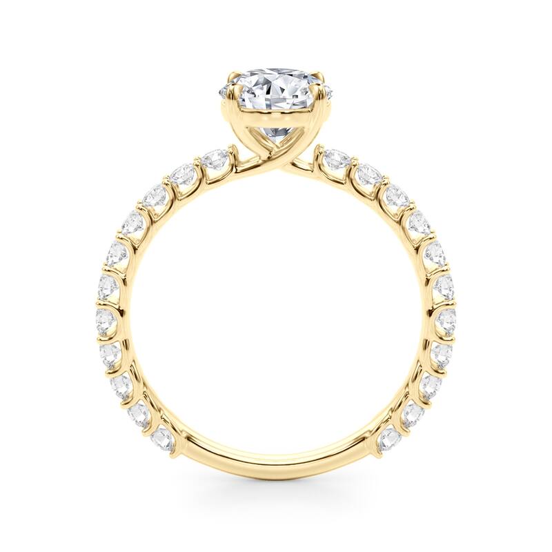 Auriya 14k Yellow Gold Lab Grown Round Diamond Engagement Ring 0.50 to 5.00 ct. tw. (F-G VS)