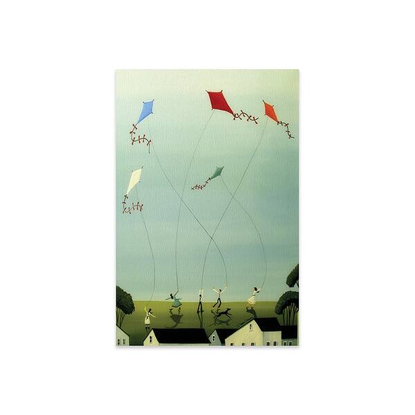 Five Kites Flying Print On Acrylic Glass by Debbie Criswell Bed Bath