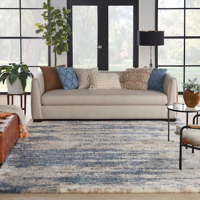 Nourison Luxurious Shag Abstract Glam Ultra Plush Pile Area Rug