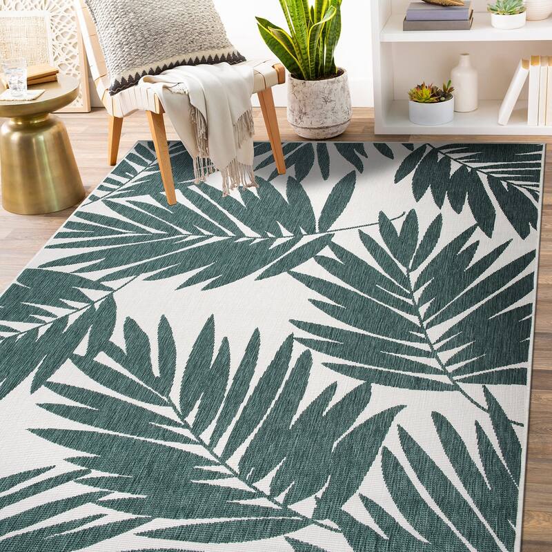 World Rug Gallery Floral Nature Inspired Indoor/Outdoor Area Rug