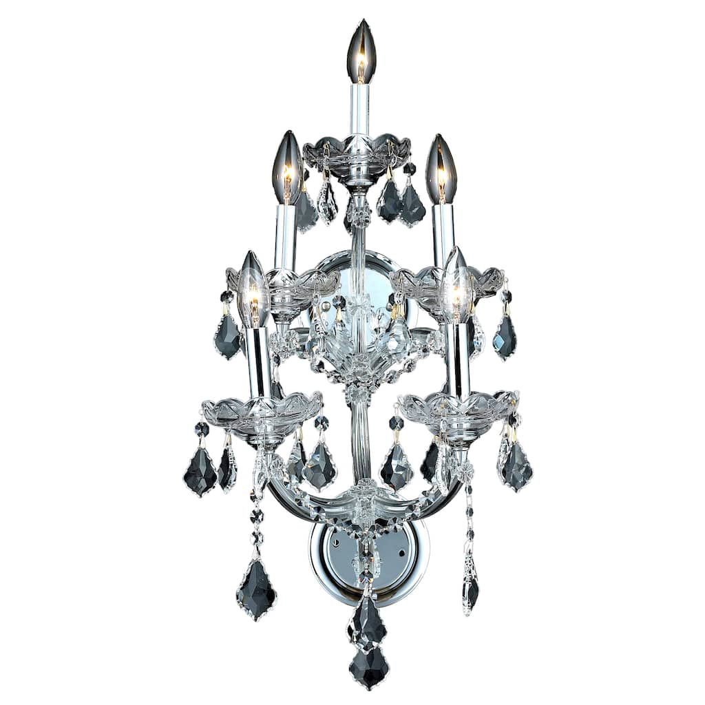 Fleur Illumination Collection Wall Sconce D:12in H:29.5in E:11.5in Lt:5 Chrome Finish