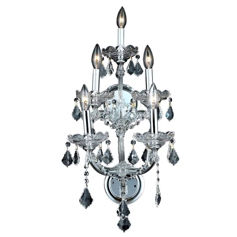 Fleur Illumination Collection Wall Sconce D:12in H:29.5in E:11.5in Lt:5 Chrome Finish