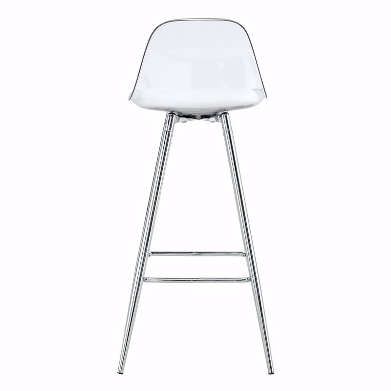Comfortable Small-Sized Bar Chairs with Metal Legs - Modern Upholstered Style
