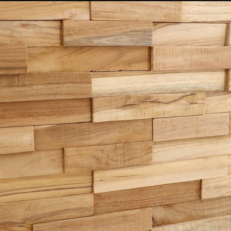 Nordic Teak (13 sq ft) Rustic 3D Wall Panels
