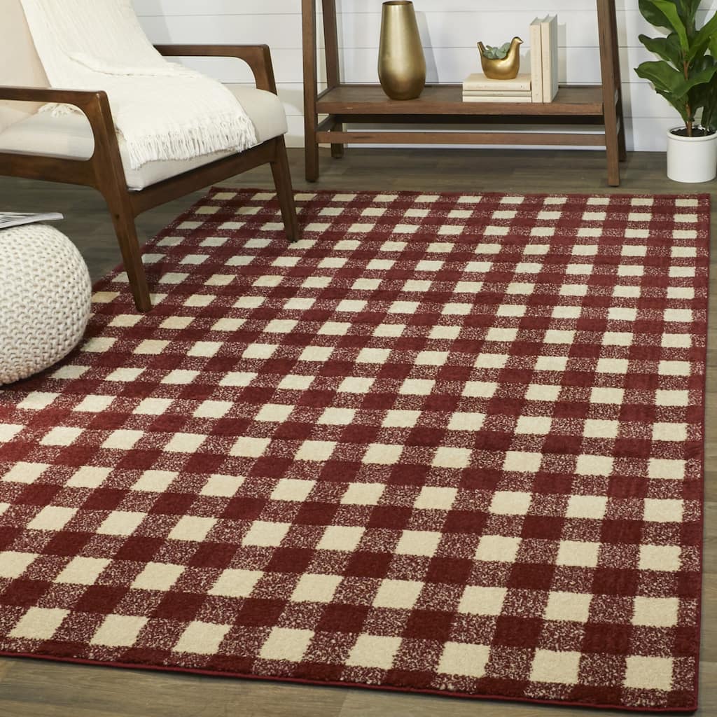 Rogers Gingham Area Rug