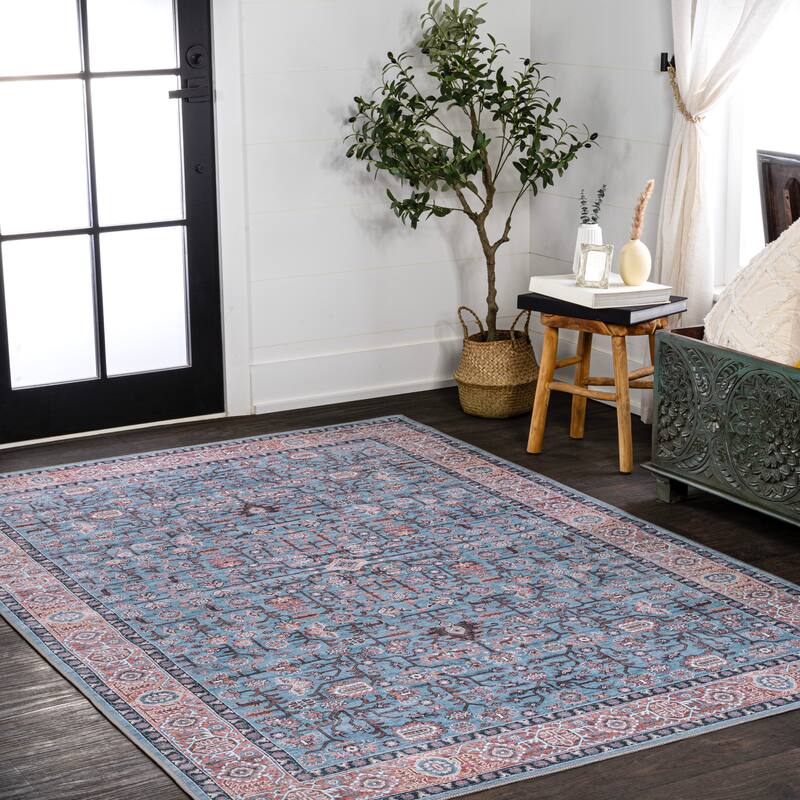 JONATHAN Y Cirali All-Over Persian Machine Washable Area Rug