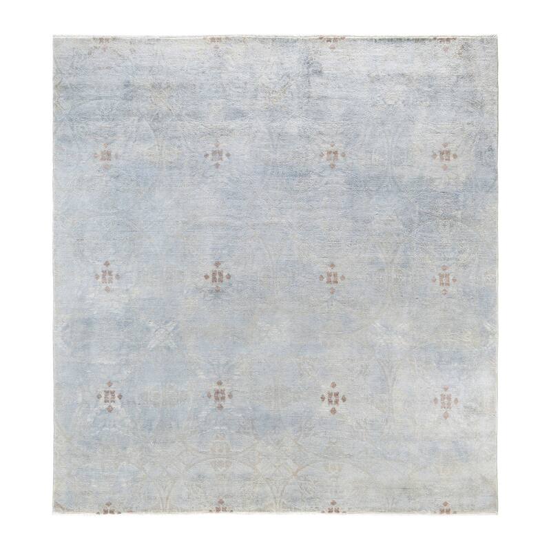 Overdyed One-of-a-Kind Hand-Knotted Area Rug - Gray - 8' 0" x 8' 6"