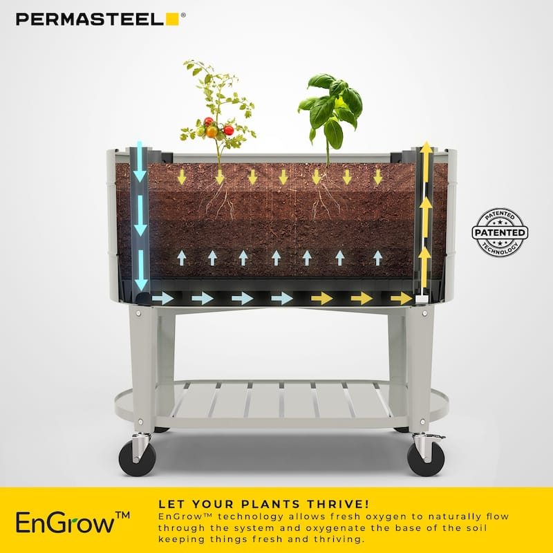 Permasteel Raised Garden Bed with Legs with EnGrow™ TrueSoil™ Technology