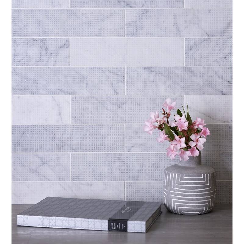 Artisana 3x12 in. Textured Etched Dot Elongated Subway Wall and Floor Tile (5 sq ft/case, 20-Pack)