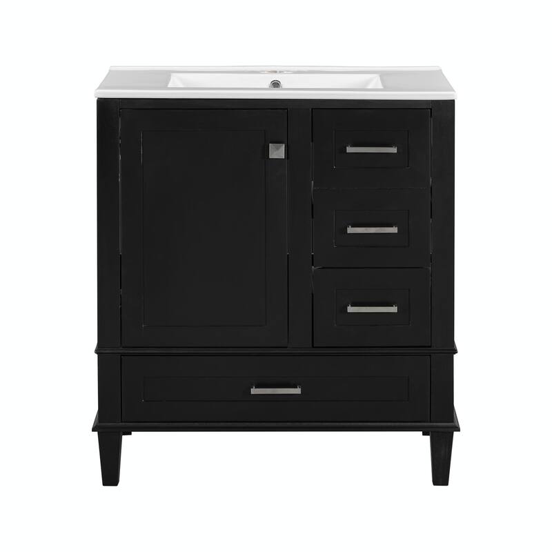 30" Modern Bathroom Vanity with Sink, Storage Cabinet