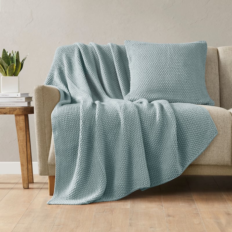 INK+IVY Bree Knit Square Pillow Cover