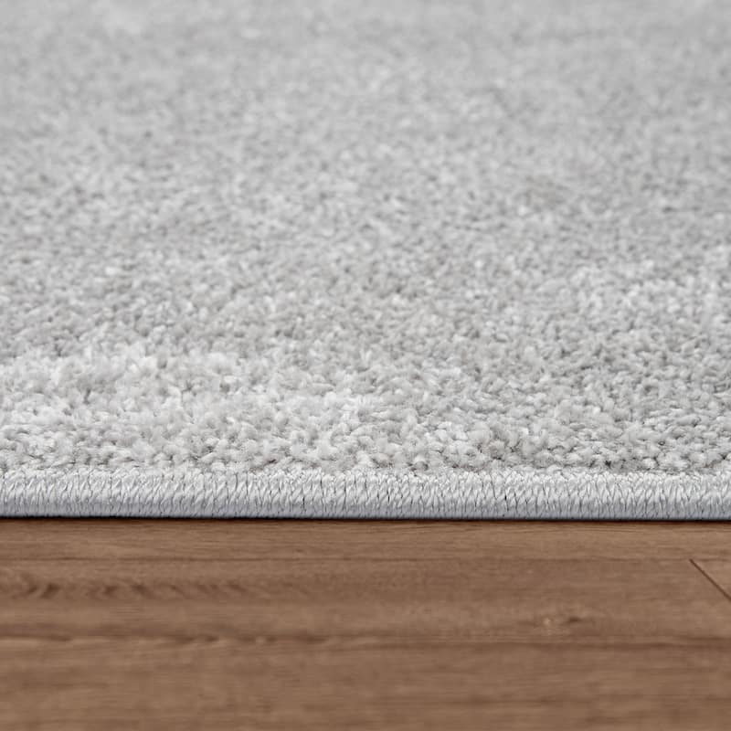 Solid Low-Pile Rug for Living Room in Plain Colors