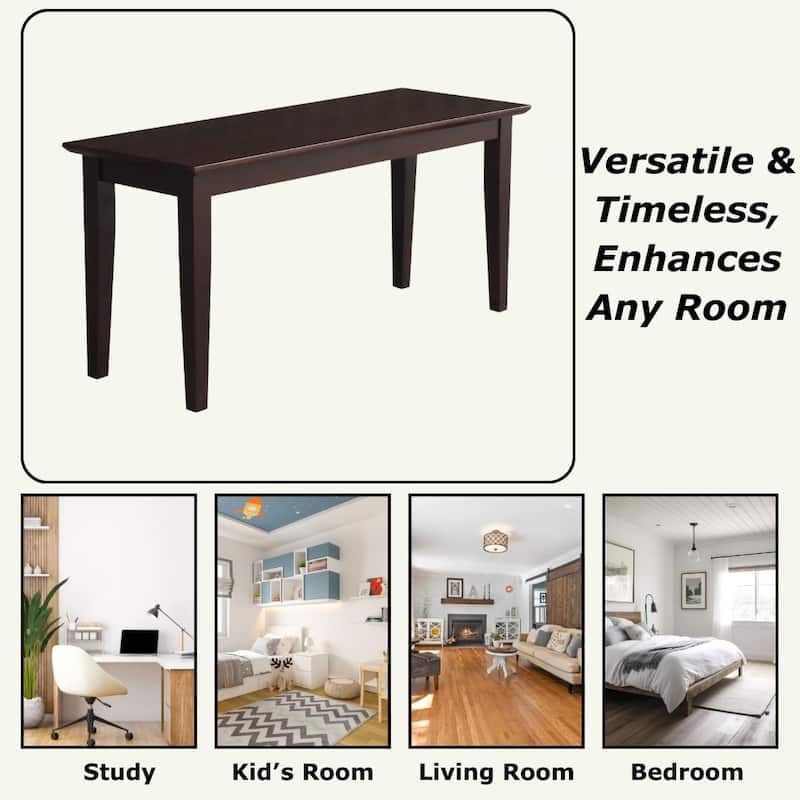 Shaker Style Bench - 39" x 14" - 39" x 14"