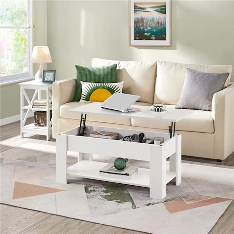 Yaheetech 38.6" Lift Top Coffee Table with Shelf for Living Room