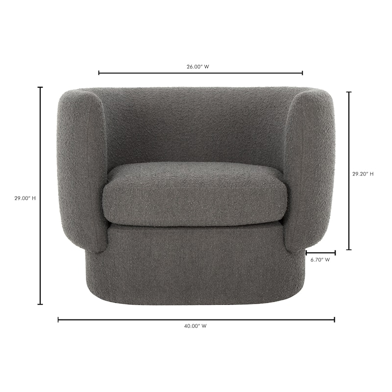 Aurelle Home Kindra Modern Fuzzy Upholstered Accent Chair