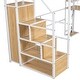 preview thumbnail 13 of 16, Twin Size Metal Loft Bed with Built-in Work Station, Wardrobe, Storage Staircase and LED, Loft Bed Frame, No Box Spring Needed