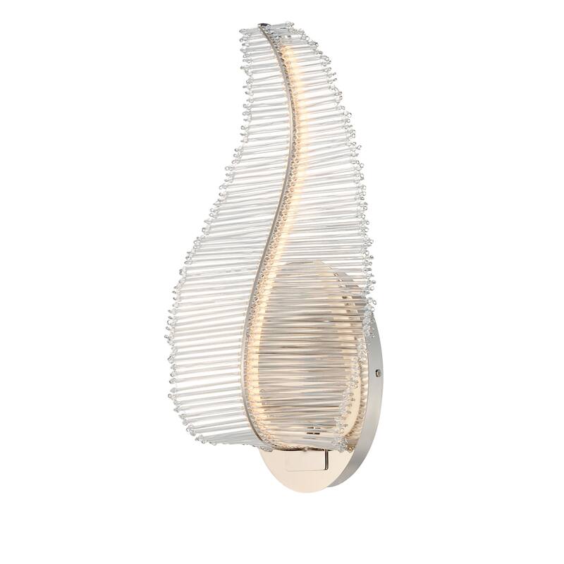 Studio M SM23810 Lillet 16" Tall LED Wall Sconce with Crystal Shade - Polished Nickel / Beveled Crystal
