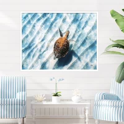 Paragon Sandbar Sea Turtle Framed Art