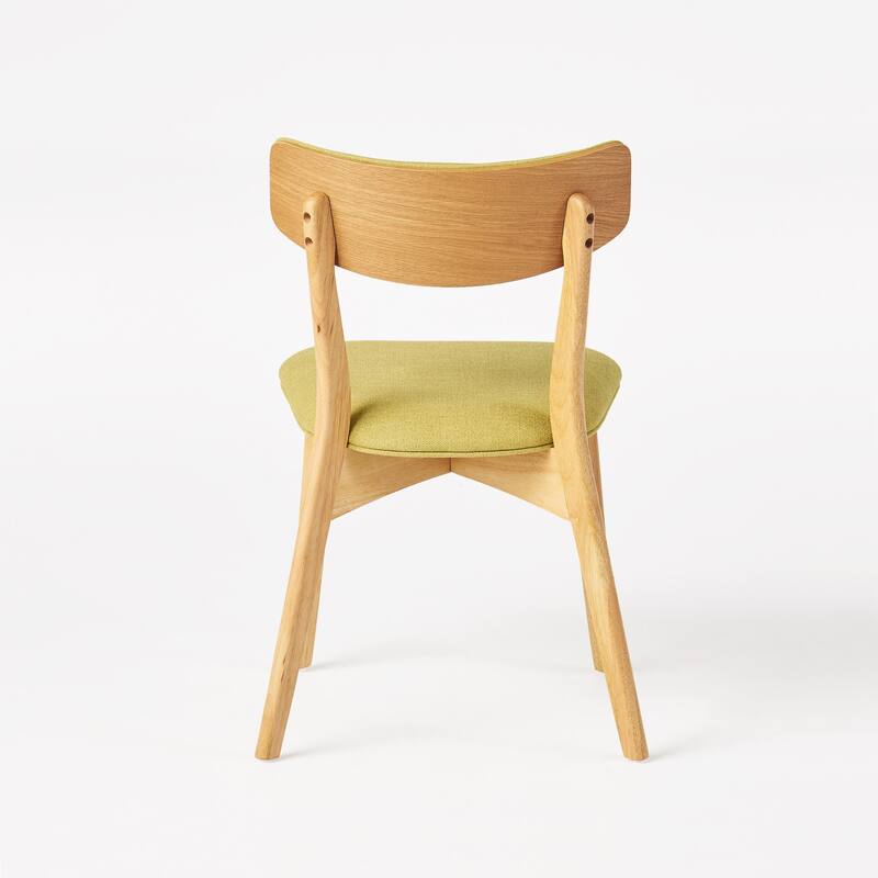 Chazz Mid-Century Modern Upholstered Rubberwood Dining Chairs (Set of 2) by Christopher Knight Home