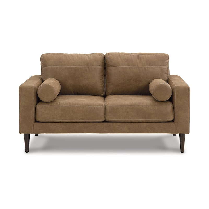 Signature Design by Ashley Telora Caramel Loveseat - 60"W x 35"D x 35"H