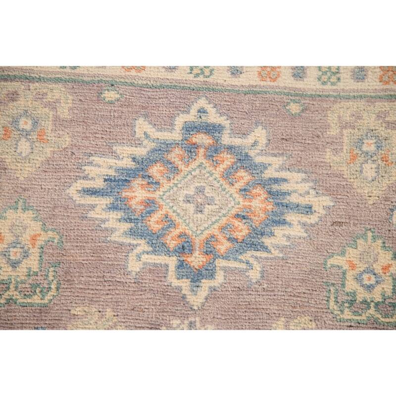 Geometric Kazak Foyer Rug Handmade Wool Carpet - 2'7" x 4'1"