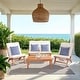 preview thumbnail 3 of 75, SAFAVIEH Outdoor Chaston 4-Piece Conversation Patio Set with Accent Pillows
