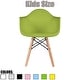 preview thumbnail 13 of 15, Modern Kids Toddler Chair Armchair With Arms Natural Wood Legs Dowel Eiffel Kitchen Bedroom Desk Montessori School Green