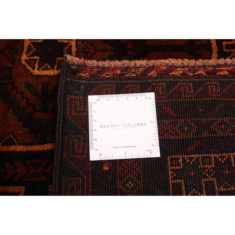 ECARPETGALLERY Hand-knotted Teimani Black, Brown Wool Rug - 3'8 x 6'3