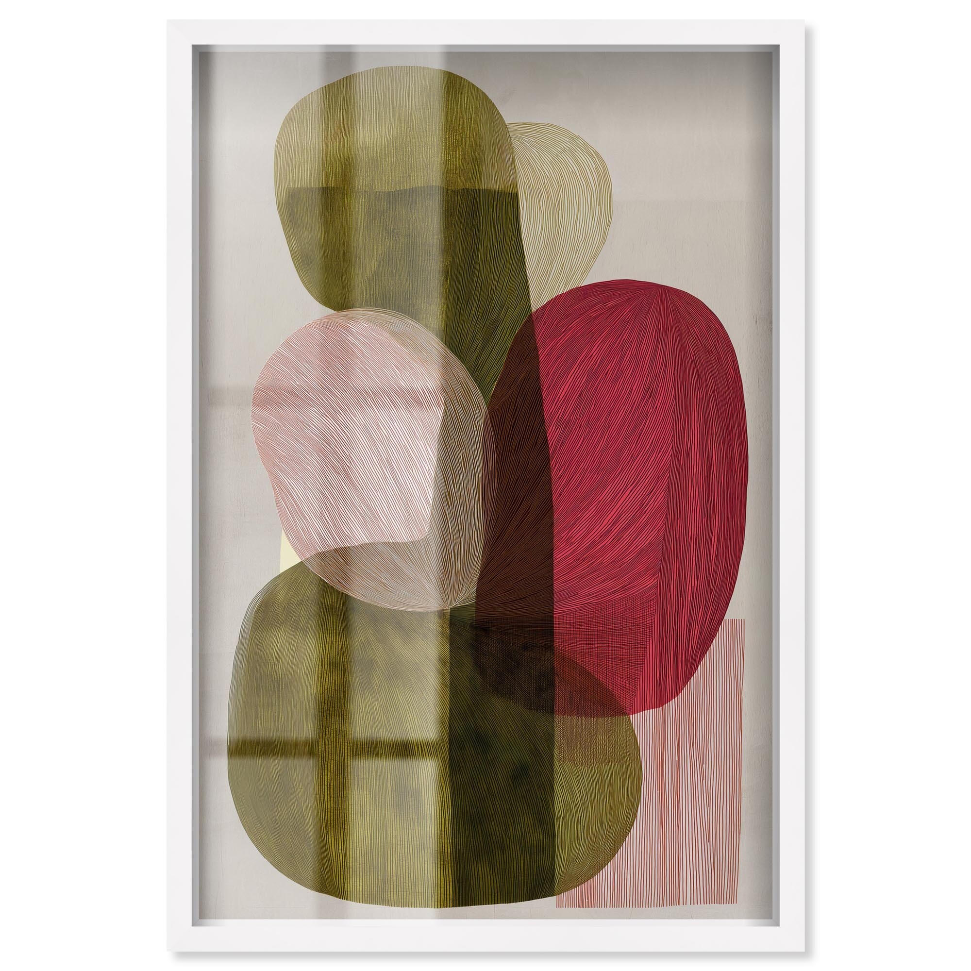 Overlapping Forms IV Living Room Decor Shadowbox Print by Art Remedy
