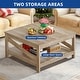 preview thumbnail 8 of 51, Moasis Farmhouse Coffee Table with Shelf, 2-Tier Center Table for Living Room