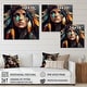 preview thumbnail 4 of 5, Designart 'Colorful Native American Woman III' Contemporary Glam Canvas Wall Art