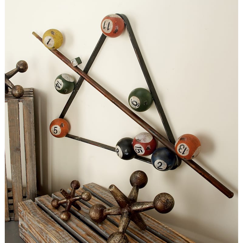Metal Games Pool Wall Decor - Multi Colored - Roche River Decor