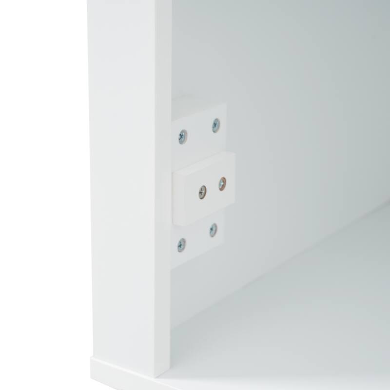 GDFStudio - Greystone 71"H Freestanding Bathroom Cabinet with Adjustable Shelves, Soft Close Doors & Drawer