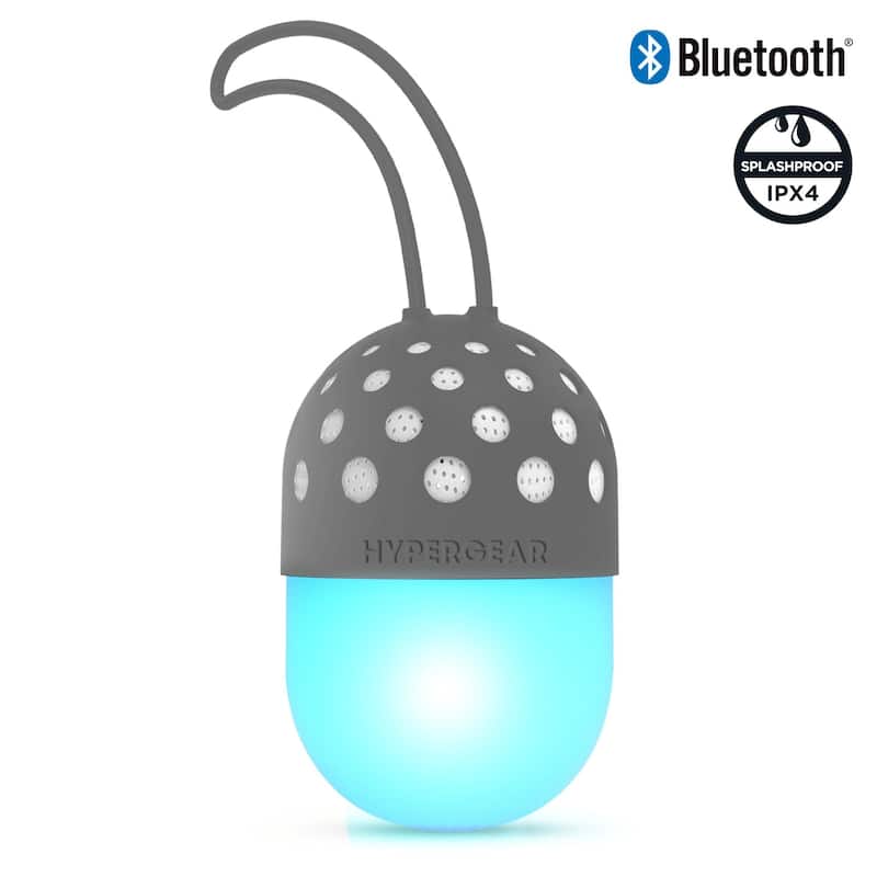 HyperGear Go-Glo Light-Up LED Wireless Speaker - Grey