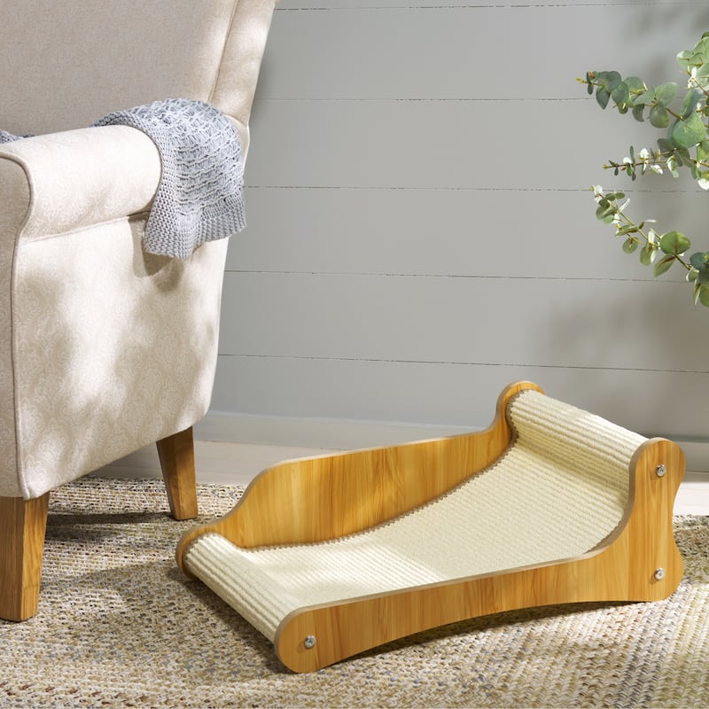 SAFAVIEH Home Natural/Ivory 9"W x 15''L x 23"H Sisal Cat Scratch Lounger - 9"W x 15''L x 23"H