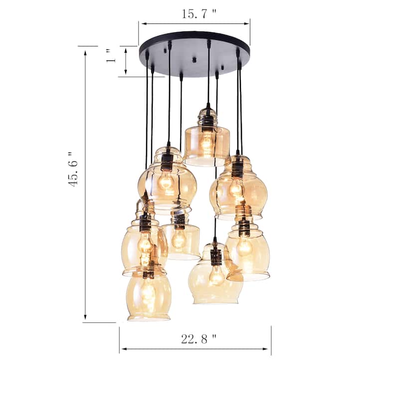Galeras 8-Light Cluster Bell Pendant