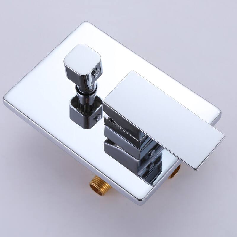Single Handle Wall Mounted Roman Tub Faucet with Diverter and Handshower