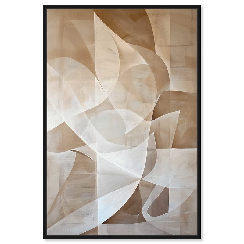 Art Remedy Scattered Thoughts Framed Abstract Shapes 1 Piece Canvas Wall Art - 25 x 37 - Black