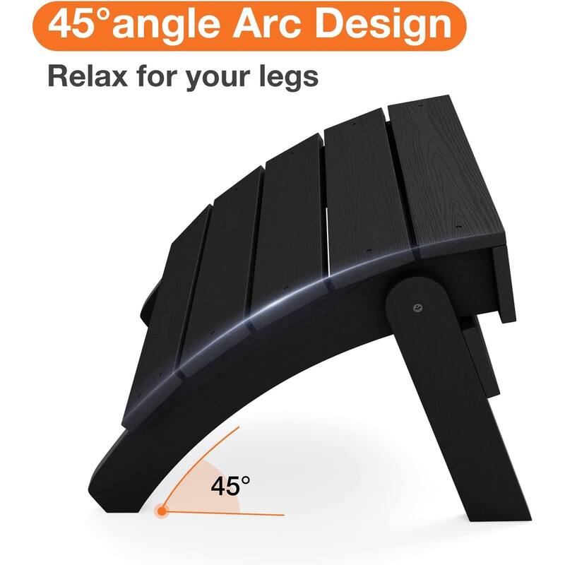 WINSOON Adirondack Ottoman,Folding Adirondack Foot Rest