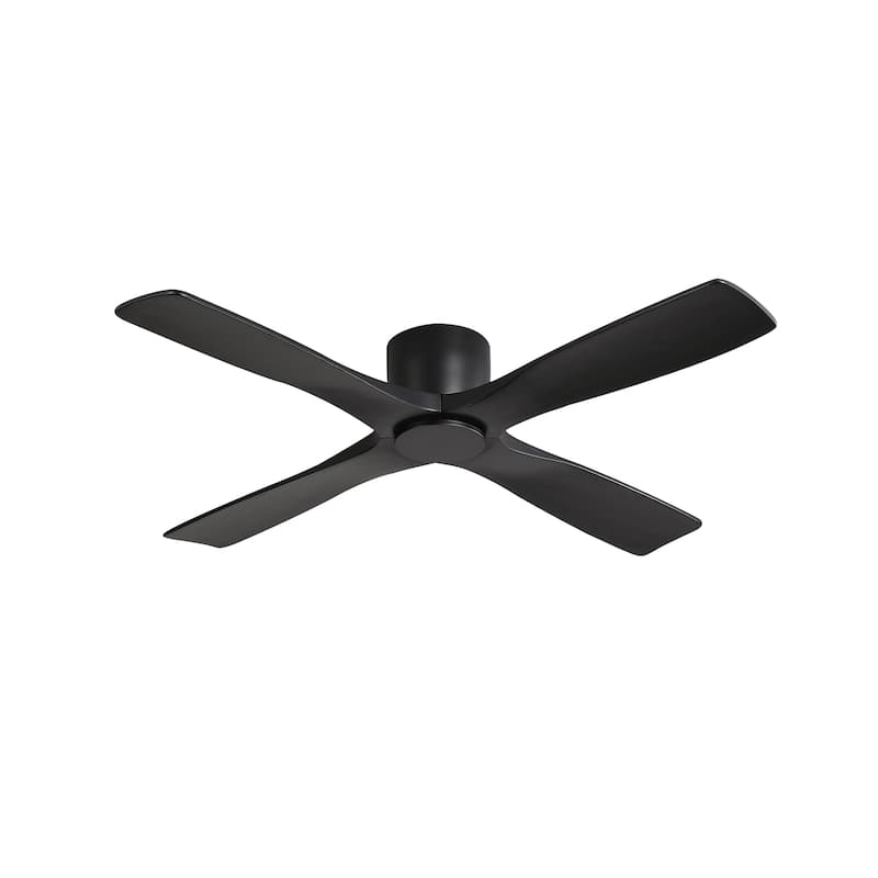 MLiAN 48" 4 Blades Indoor DC Flush Mount Ceiling Fan with Remote