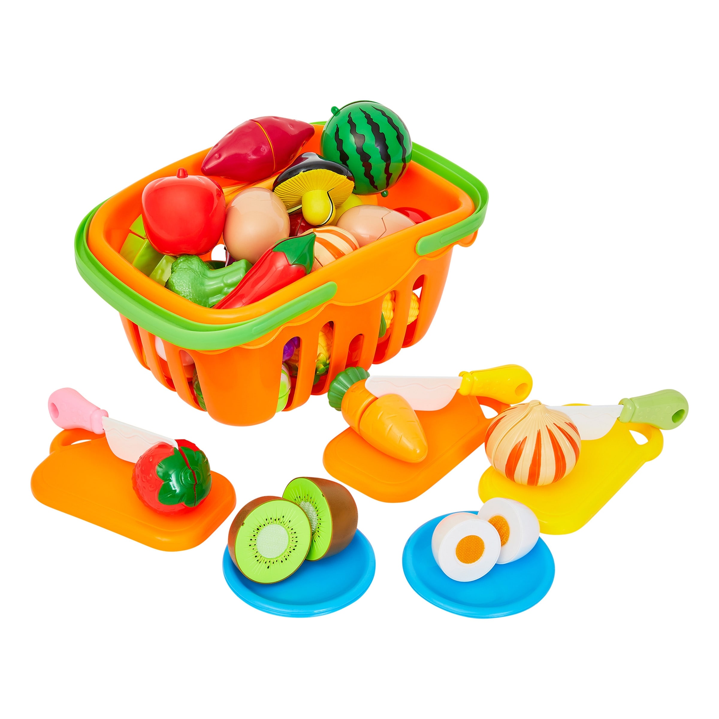 46-Piece Play Food Set by Hey Play - Multicolor